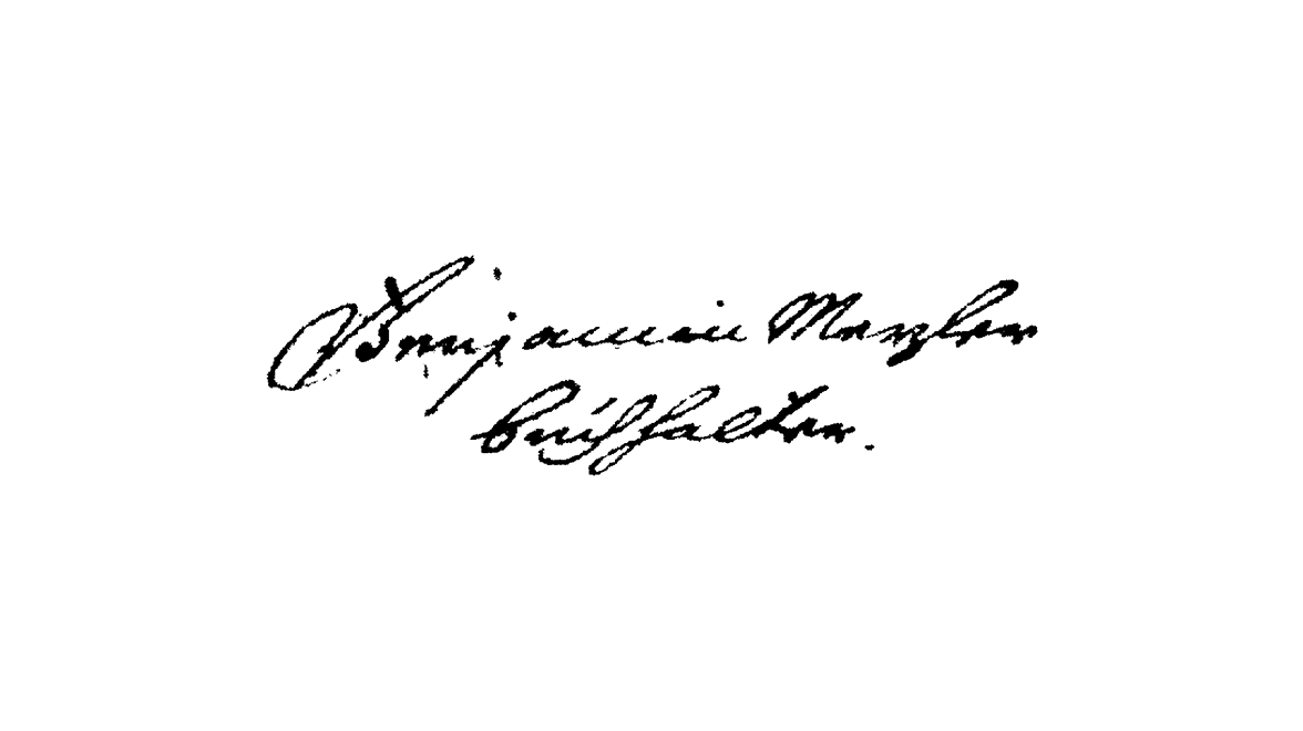 Unterschrift Benjamin Metzler Unterschrift Benjamin Metzler