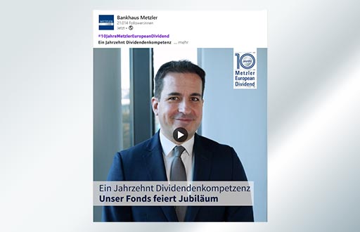 LinkedIn-Serie zum Jubiläum des Metzler European Dividend | Interview mit Oliver Schmidt: Ein Jahrzehnt Dividendenkompetenz